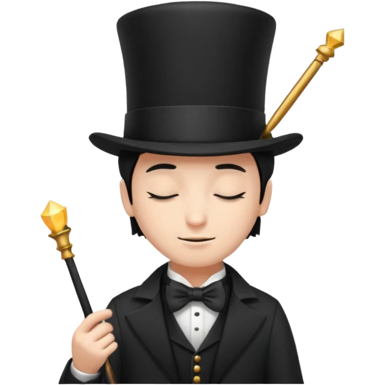 Magician closed eyes  emoji
