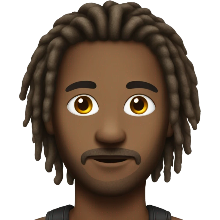 realistic solo male portrait with short dreads emoji