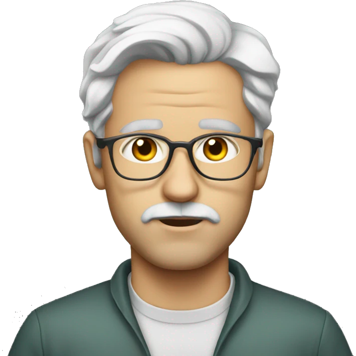 science serious white man emoji