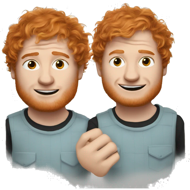 Ed Sheeran with 2 heads emoji