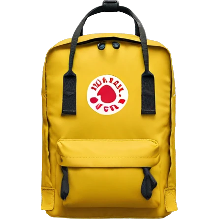 fjallraven kanken yellow backpack emoji