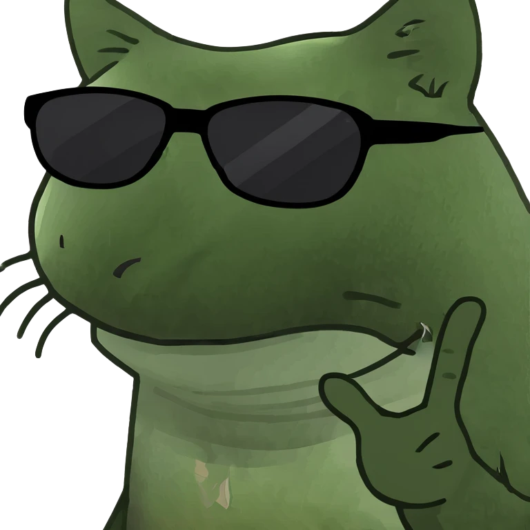 Cat with sunglasses emoji