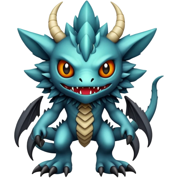 Edgy complex detailed aesthetic-scenery-Fakémon-creature emoji
