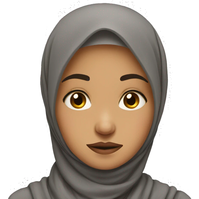 Annoyed expression Hijabi emoji