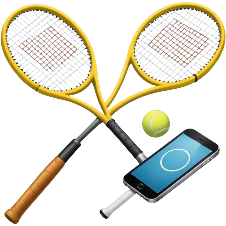 Téléphone raquette de tennis  emoji
