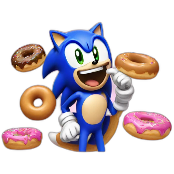 sonic making donuts emoji
