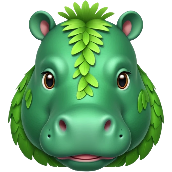 Green Feathered hipopotamus emoji