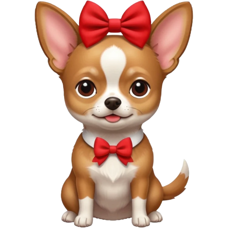 Chihuahua with a bow emoji