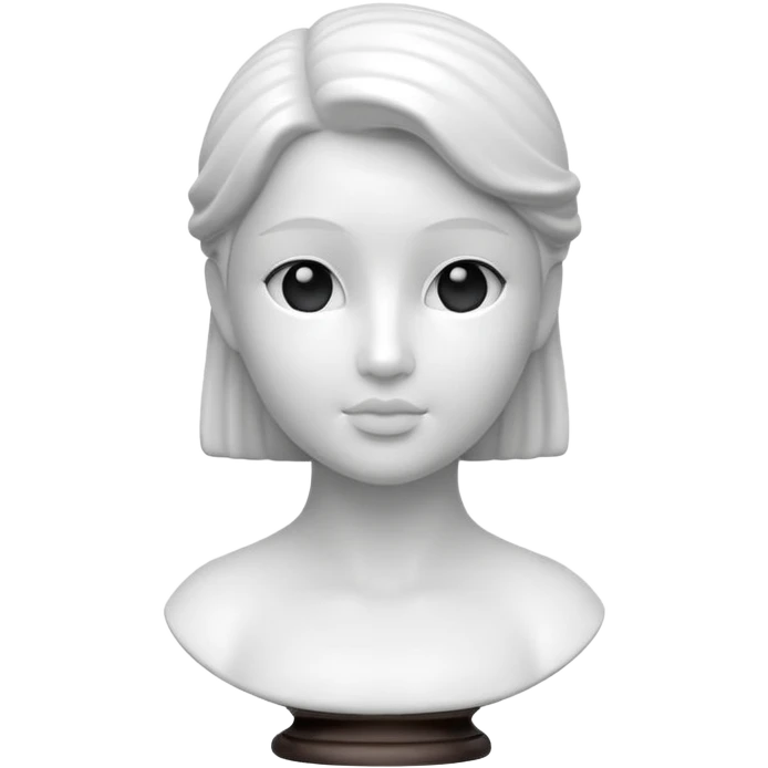 Elegant ceramic bust emoji
