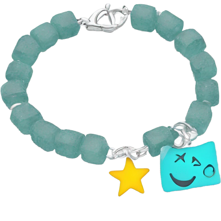 cyan rockstar bracelet  emoji