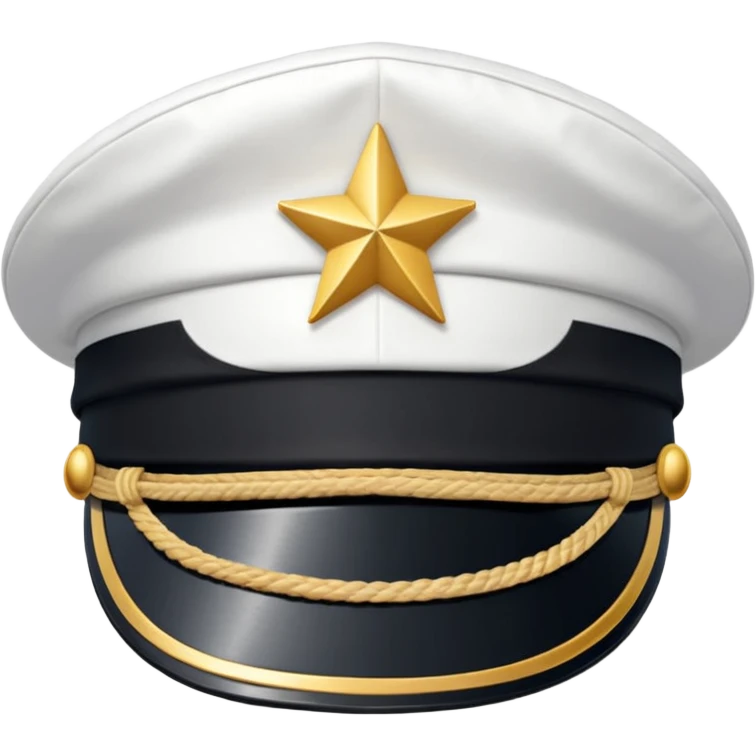 white captain hat closeup alone emoji