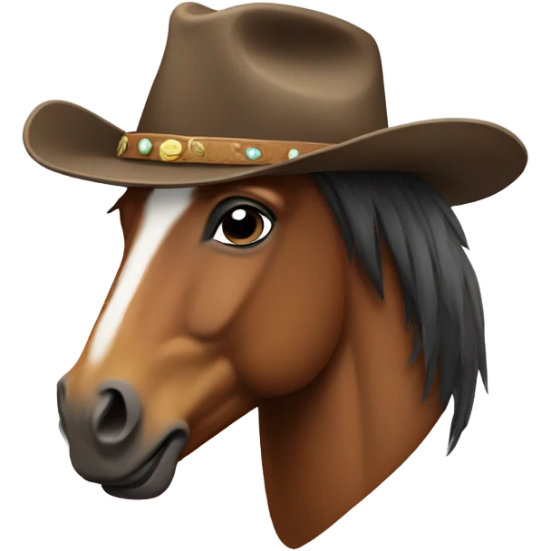 Horse with cowboy hat emoji