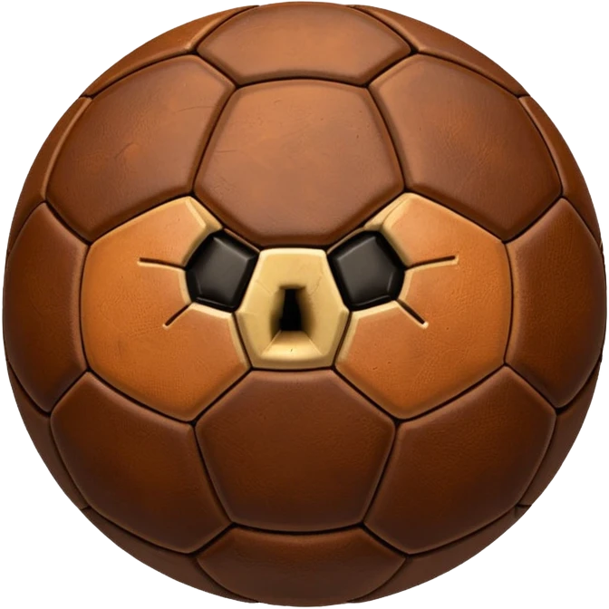 1800's brown soccer ball emoji