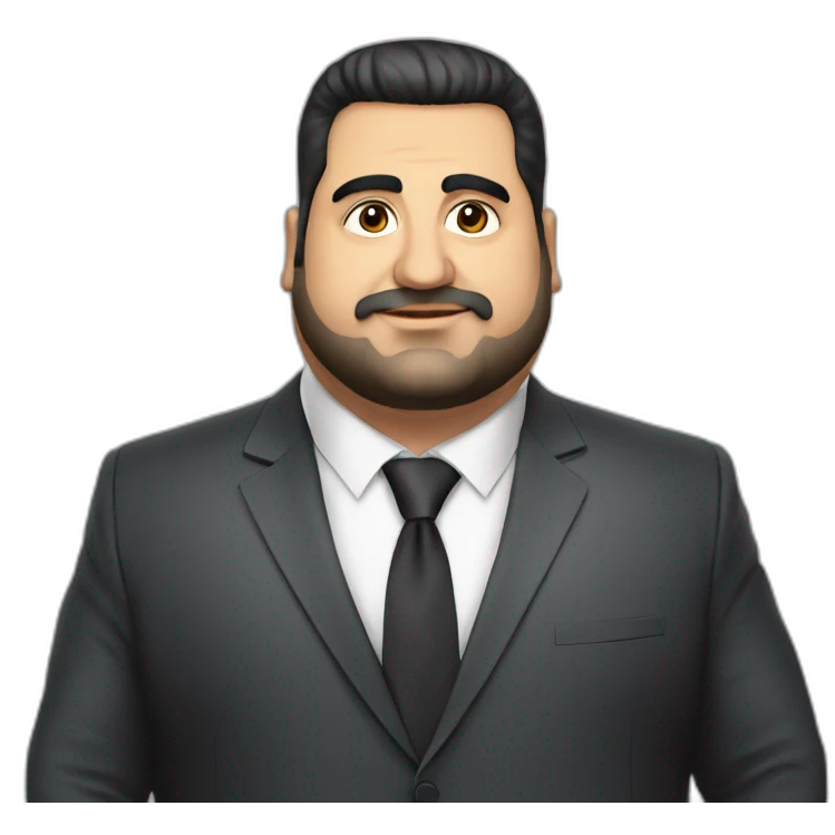 artash asatryan armenian singer , fat , wearing suit, face only  emoji
