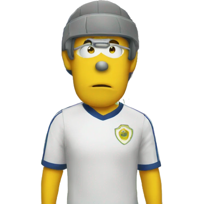 Homer at kick off soccer emoji
