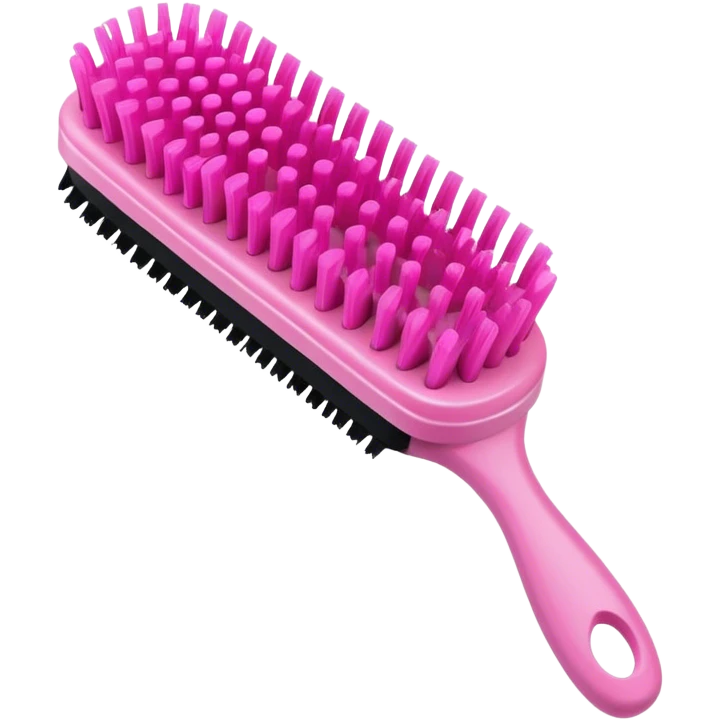 hair brush pink emoji