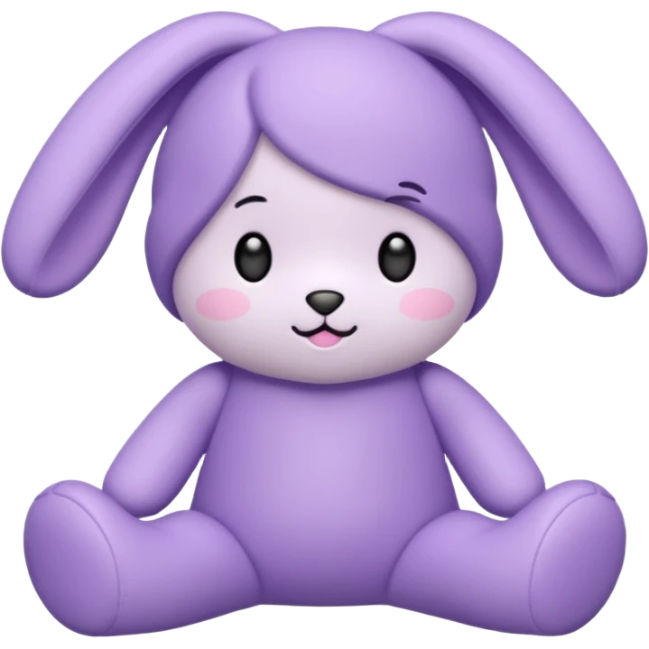 Lavender labubu doll emoji