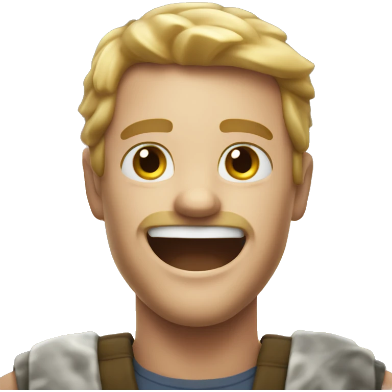 white skin man rejoices at the fire around emoji