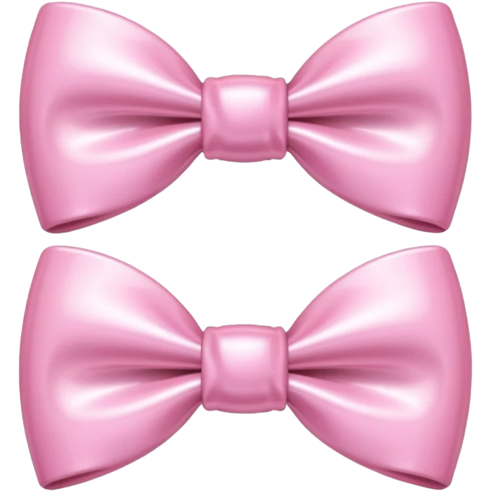 Pastel pink shiny realistic bows emoji