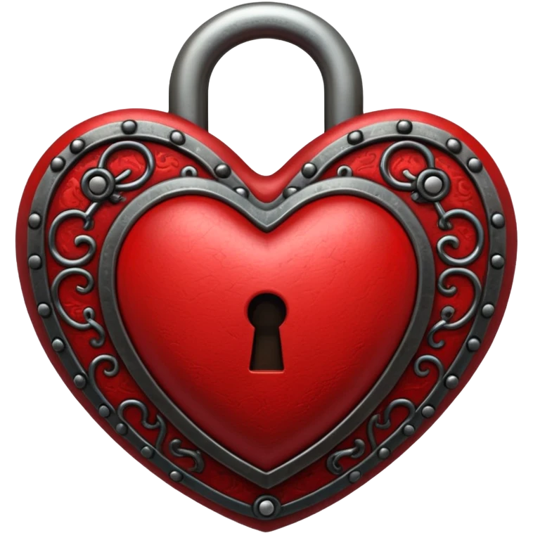 heart with a gothic lock emoji