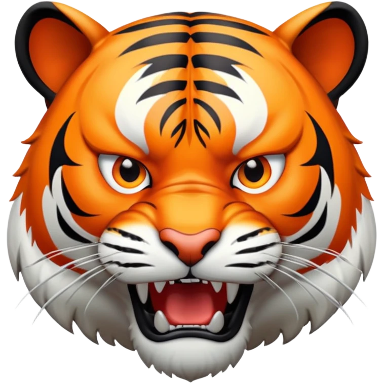 angry tiger face growling emoji