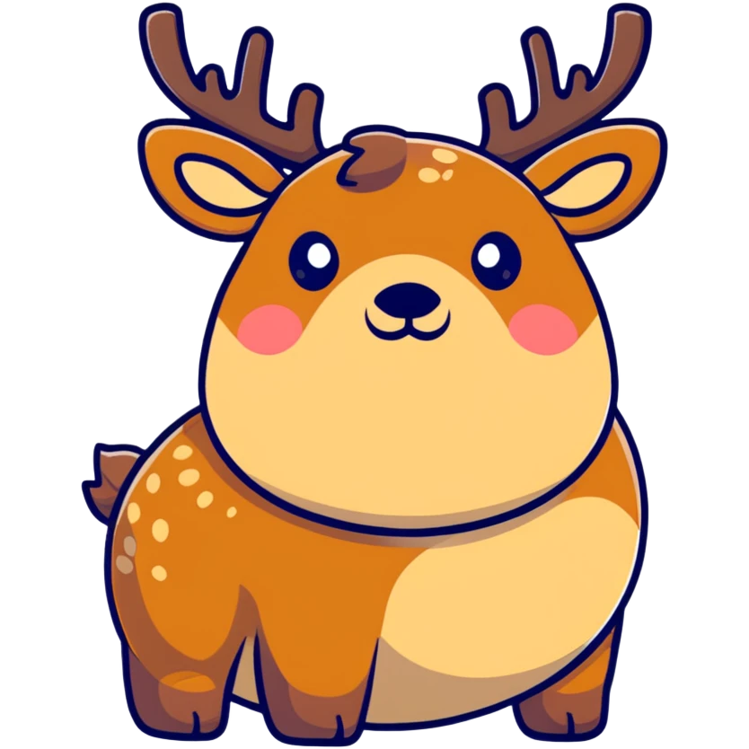 Chubby dear emoji