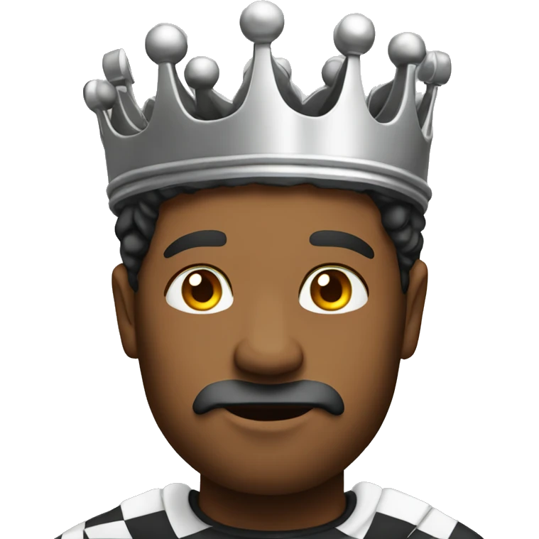 Bold guy with a chess crown  emoji