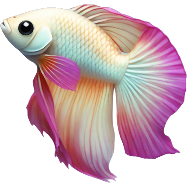 Over halfmoon Betta fish emoji