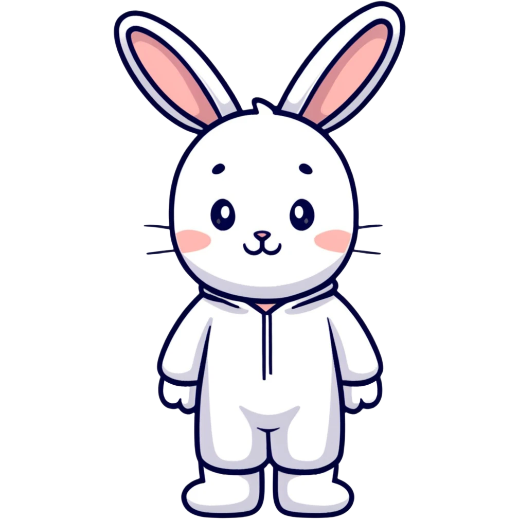 Boy with bunny outfit (cute) emoji