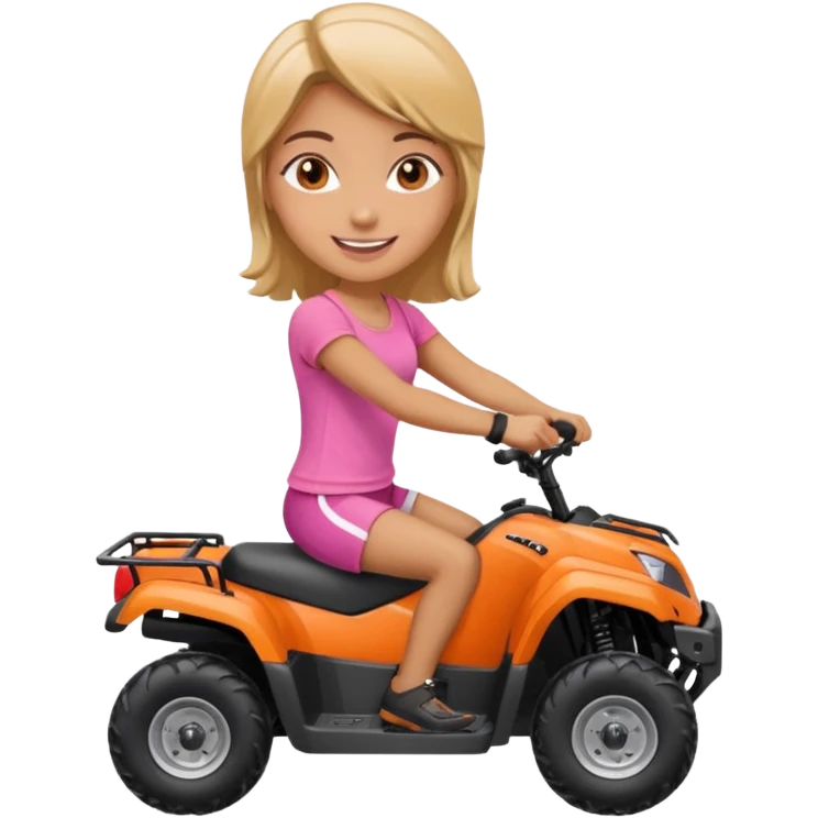 Atv ride girl in orange atv pink top  emoji