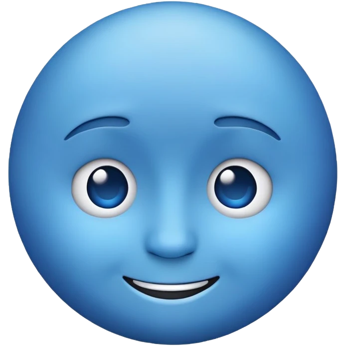 Blue face emoji emoji