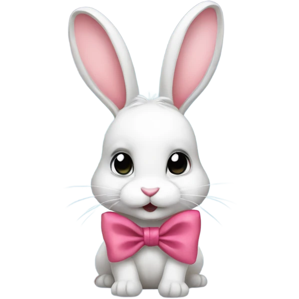 bunny with bow emoji