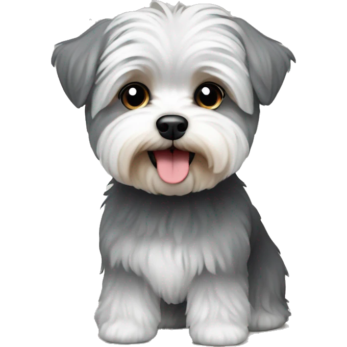 Grey Bichon yorkie  emoji