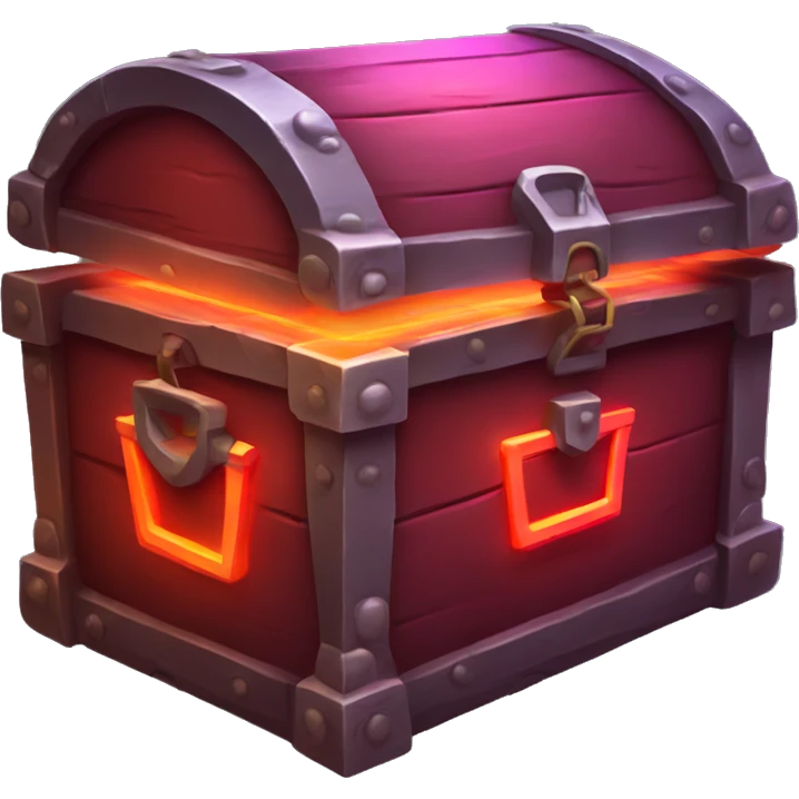 treasure chest red glowing neon emoji