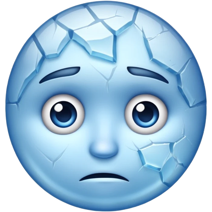 Frozen icy sad face iOs emoji emoji