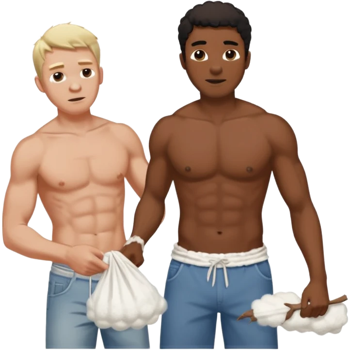 slave getting whipped by owner while picking cotton emoji