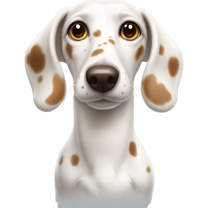 white dachshund with brown spots emoji