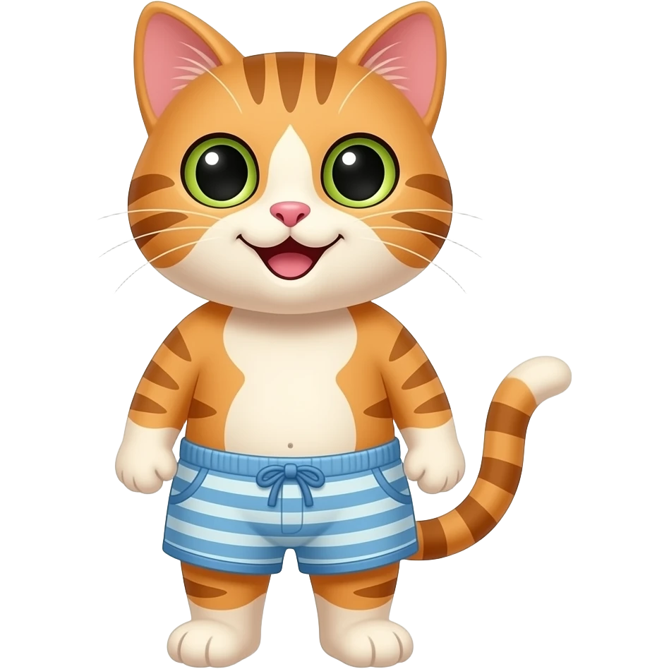 смешной кот в трусах emoji