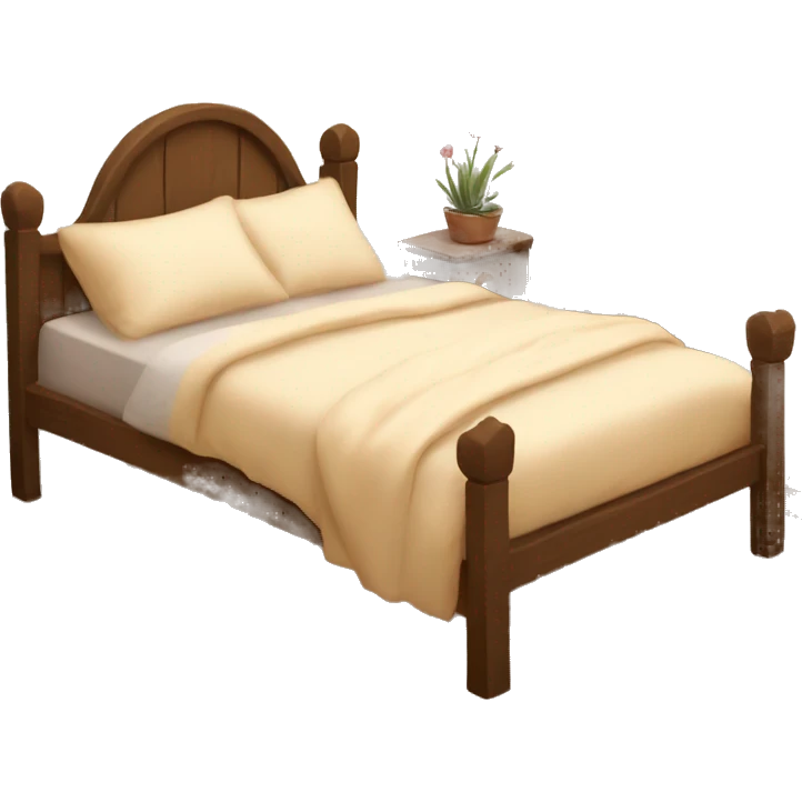 Cozy cottagecore bed  emoji