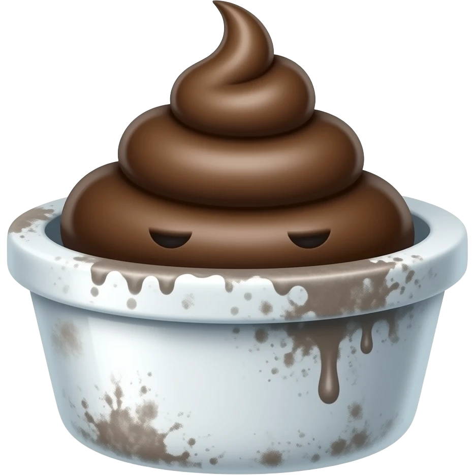 Un gros caca sur des toilet très sal emoji