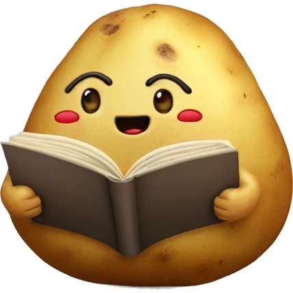 a potato which is reading a book emoji