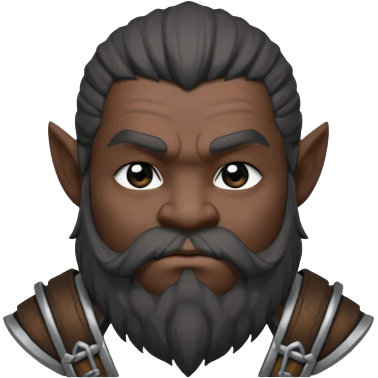 Enano dnd estilo blanco y negro dibujo (ESTILO DARK ANIME Y QUE SE NOTE QUE ES UN ENANO) emoji