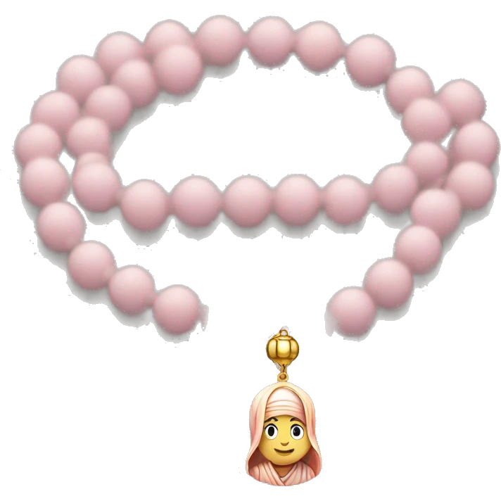 Light pink Muslim prayer bead emoji