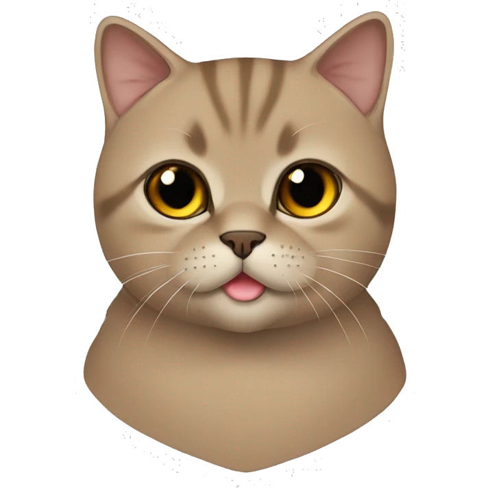 Brown British shorthair cat emoji