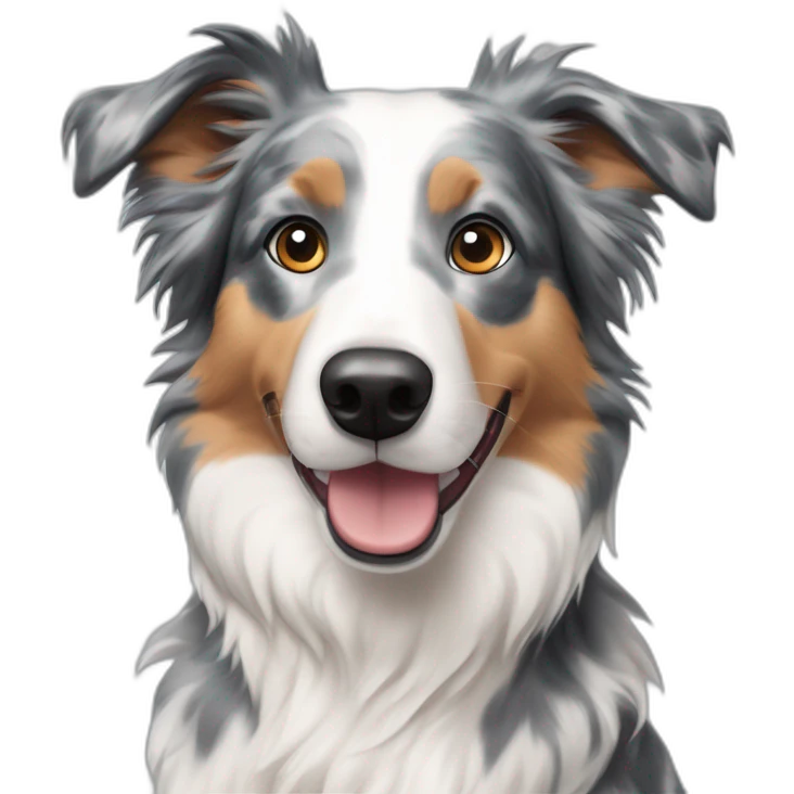 Blue merle border collie Welsh sheepdog mix emoji