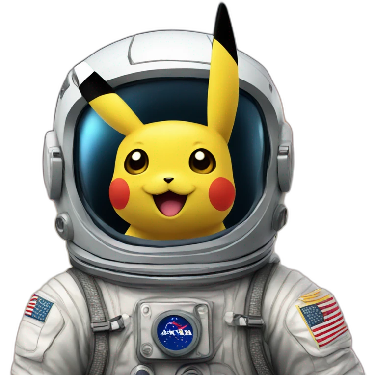 pikachu astronaut emoji