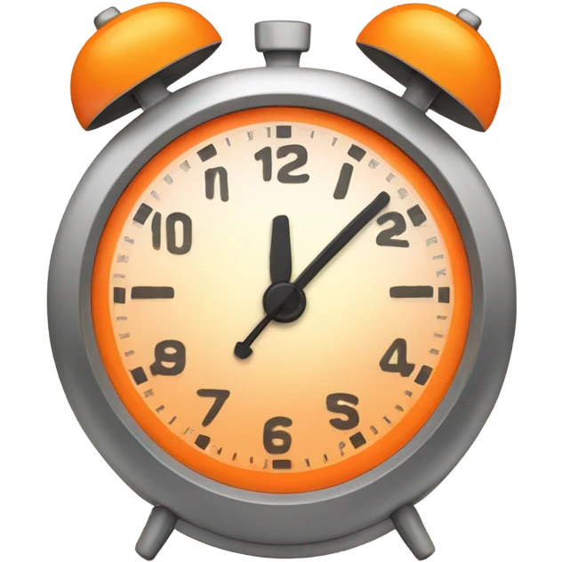 time orange emoji