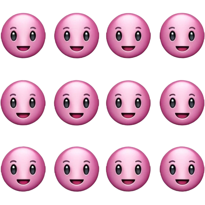 Mini emojis of pink stanley emoji
