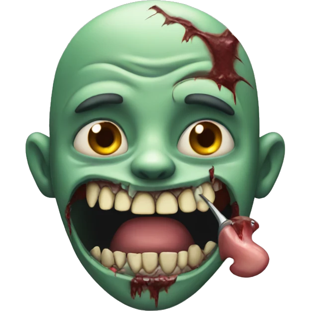 Zombie removing teeth emoji