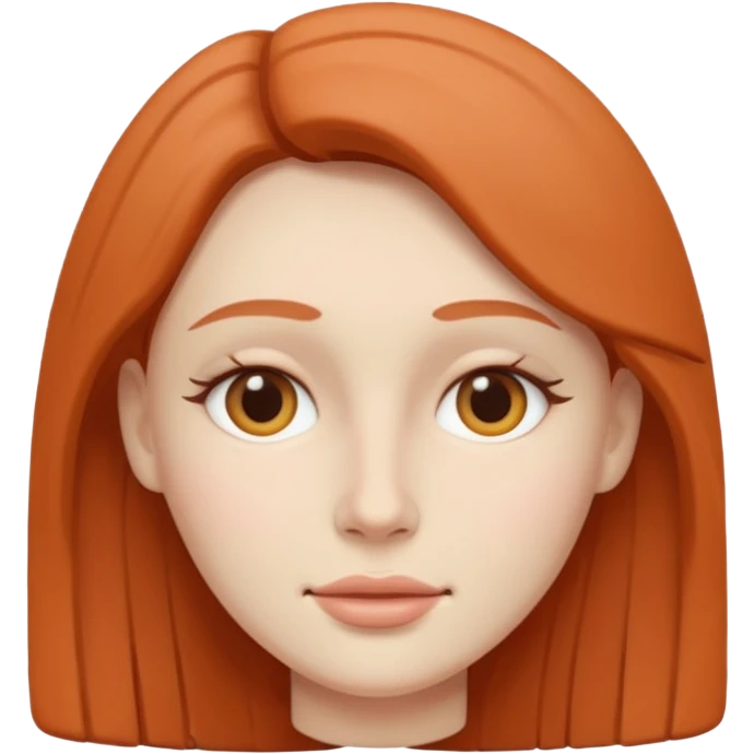 Clay female face flat emoji